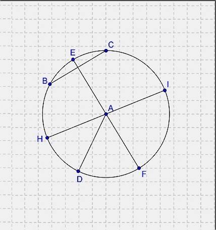 In the image point a is the center of the which two line segment must be equal in length