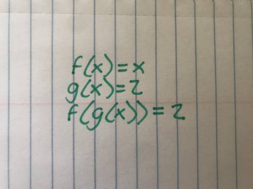If f(x) = x and g(x) = 2, what is (f*g)(x)?
