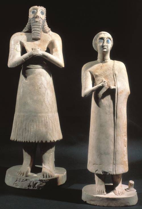 Look at these two sculptures. Based on your observation why did Greek sculptures break more often?