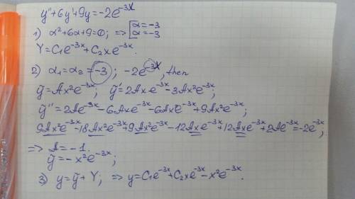 In this problem you will use variation of parameters to solve the nonhomogeneous equation y′′+6y′+9y