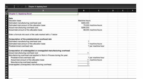 Check your worksheet by changing the estimated total amount of the allocation base in the Data area