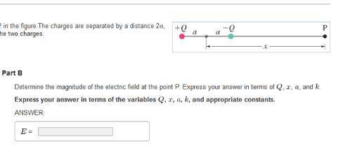 Determine the magnitude of the electric field at the point P. Express your answer in terms of Q, x,