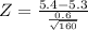 Z = \frac{5.4-5.3}{\frac{0.6}{\sqrt{160} } }
