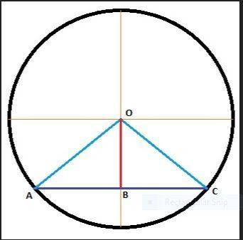 A)  construct a circle of any radius, and draw a chord on it. then construct the radius of the circl