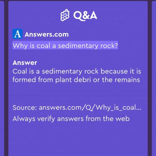Why coal is a biochemical sedimentary rock
