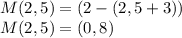 M(2,5)=(2-(2,5+3))\\M(2,5)=(0,8)