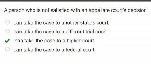A person who is not satisfied with an appellate court's decision