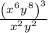 \frac{\left(x^6y^8\right)^3}{x^2y^2}