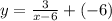 y=\frac{3}{x-6}+(-6)