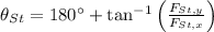 \theta_{St} = 180^{\circ} + \tan^{-1} \left(\frac{F_{St,y}}{F_{St,x}}\right)