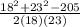 \frac{18^{2} +23^{2} -205}{2(18)(23)}