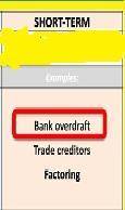 2. Which two of the following are examples of short-term sources of finance?

a. Overdraft
b. Bank l