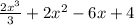 \frac{2x^3}{3}+2x^2-6x+4
