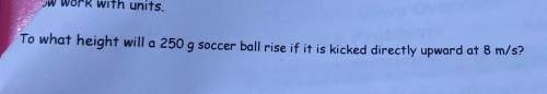 To what height will a 250g soccer ball rise to if it is kicked directly upwards at 8 meters per seco
