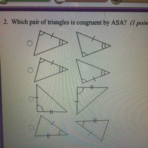 Which pair of triangles are congruent by asa