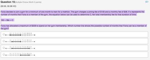 Fiona decides to join a gym for a minimum of one month to train for a triathlon. the gym charges a j