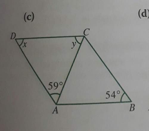 Find the unknown values or angles x and y in each of the following diagram where abcd is a parallelo