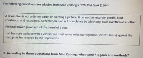 According to these quotations from mao zedong, what were his goals and methods?