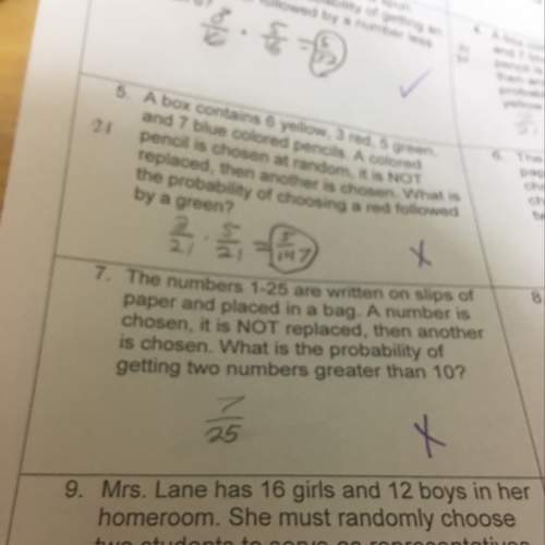 Igot number 7 wrong can someone me with the answer and the work