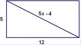 Find the value of x in the following rectangle.