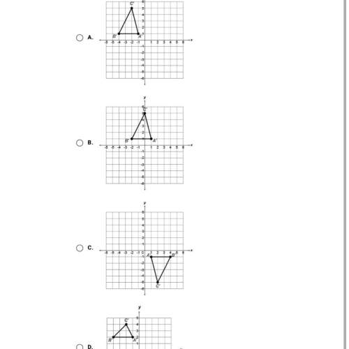 Which triangle results from a reflection across the line x = 1?  options are above