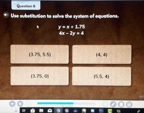 Use substitution to solve the system of equations