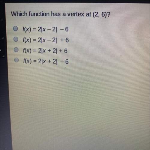 Which function has a vertex at (2,6)