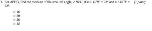 Answer this question about angles *15 points*