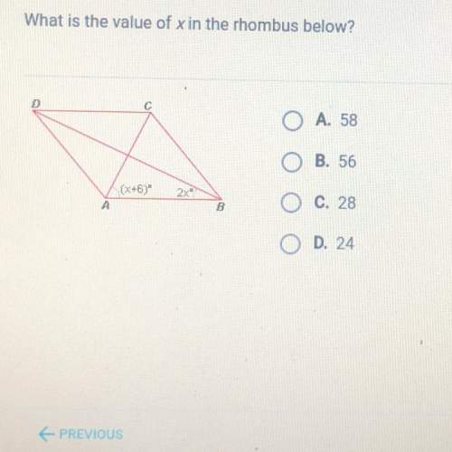 What is the value of x in the rhombus below? (( picture plus answer choices in picture))