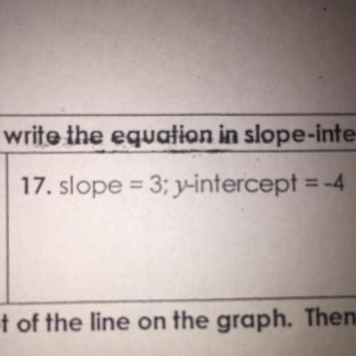 The equation in slope intercept form