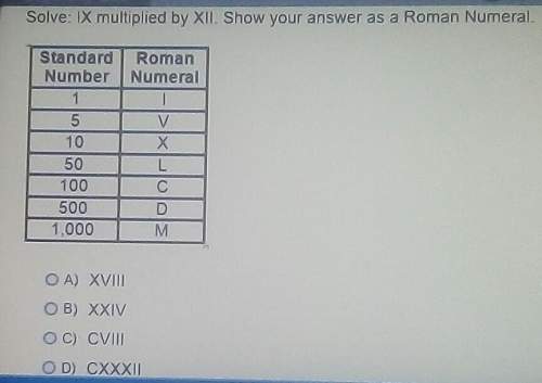 Solve: ix multiplied by xii. show your answer as a roman numeral.
