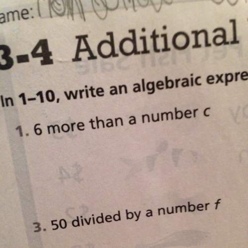 What algebraic expression is 6 more than number c