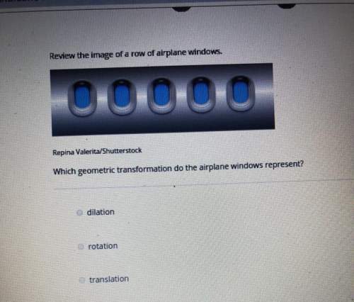 Review the image of a row of airplane windows  which geometric transformation do the airplane