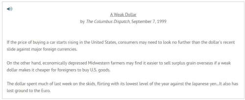 According to the passage, midwestern farmers have surplus grain to sell. this is an example of a) bu