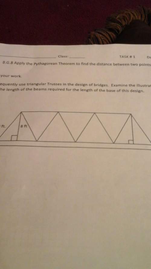 Engineers frequently use triangular trusses in the design of bridges. examine the illustration below