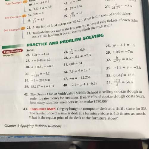 Need with #42 plz. math. solving equations containing decimals.
