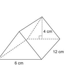 What is the volume of the right prism?  a. 288 cm3 b.
