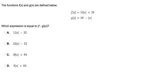 Which expression is equal to (f - g)(x)?
