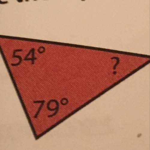 What is the unknown angle measure in the triangle?