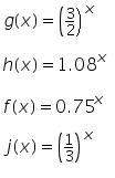 Hepl me which functions are exponential growth functions? choose exactly two answers that are