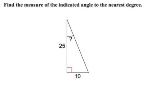 Find the measure of the indicated angle to the nearest degree. a. 66 b. 22 c. 24