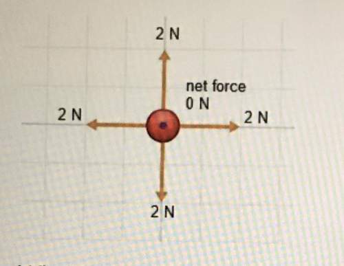 The forces on an object are displayed in the picture above; there is no net force. what