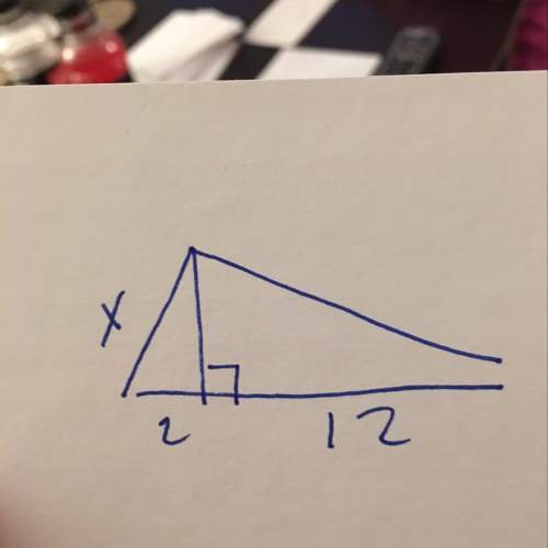 With this triangle find the value of x