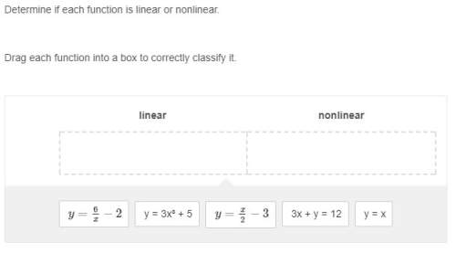 Which ones are linear and which ones are nonlinear? ?