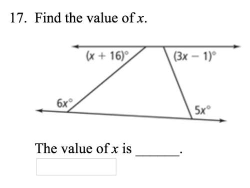 Find the value of x. will give brainliest.