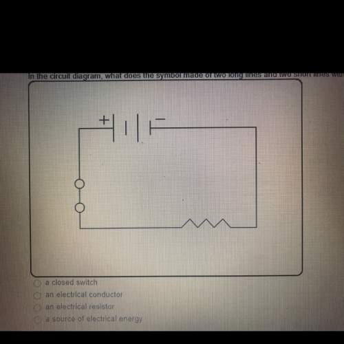 In the circuit diagram, what does the symbol made of two long lines and two short likes with a posit