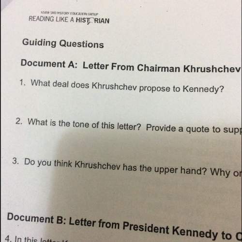 What deal does khrushchev propose to kennedy?