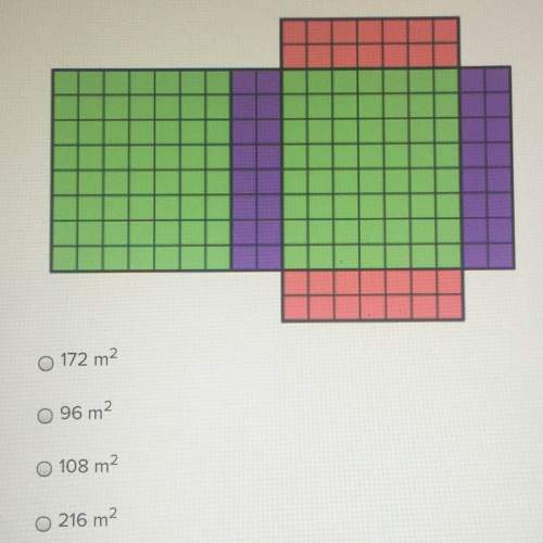 In the net of a rectangular prism, each square of the grid is 1 square meter. what is the surface ar