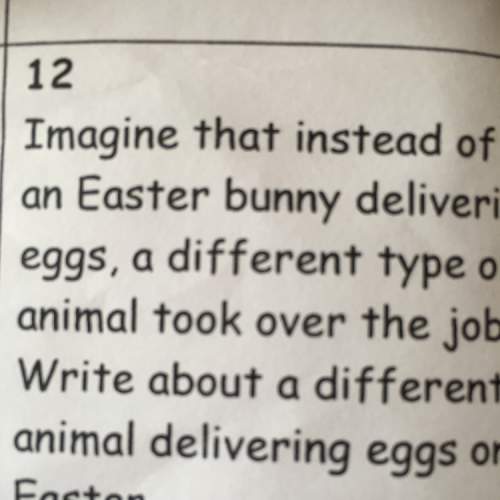 Write about a different animal delivering eggs on easter.