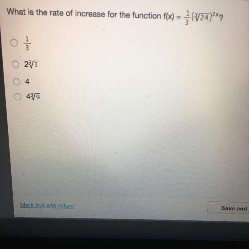 What is the rate of increase for the function fl tion f(x) = 1/3 (^3_/24)^2^x?